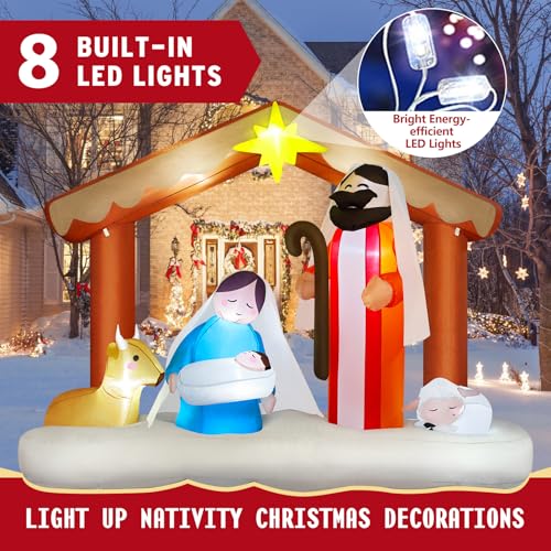 Danxilu 14FT Giant Christmas Inflatables Santa Claus with Wreath Built-in LED Lights, Blow Up Inflatable Christmas Decorations Outdoor for Yard Patio Garden Xmas Party Lawn Holiday Decor