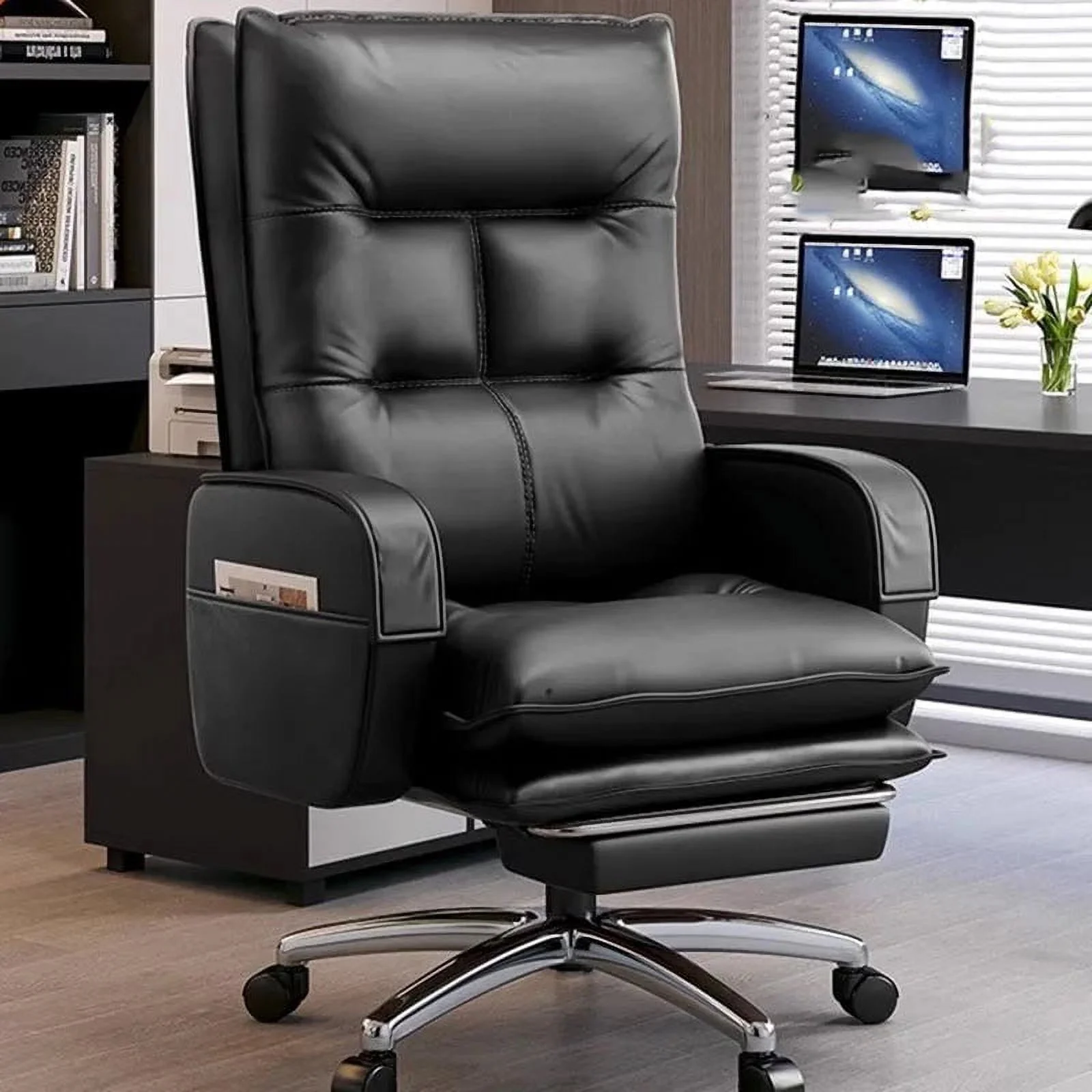 Swivel Genuine Leather Office Chairs Lunch Breaks High End Swivel Chairs Business Office Cowhide 컴퓨터의자 Furniture Room Office