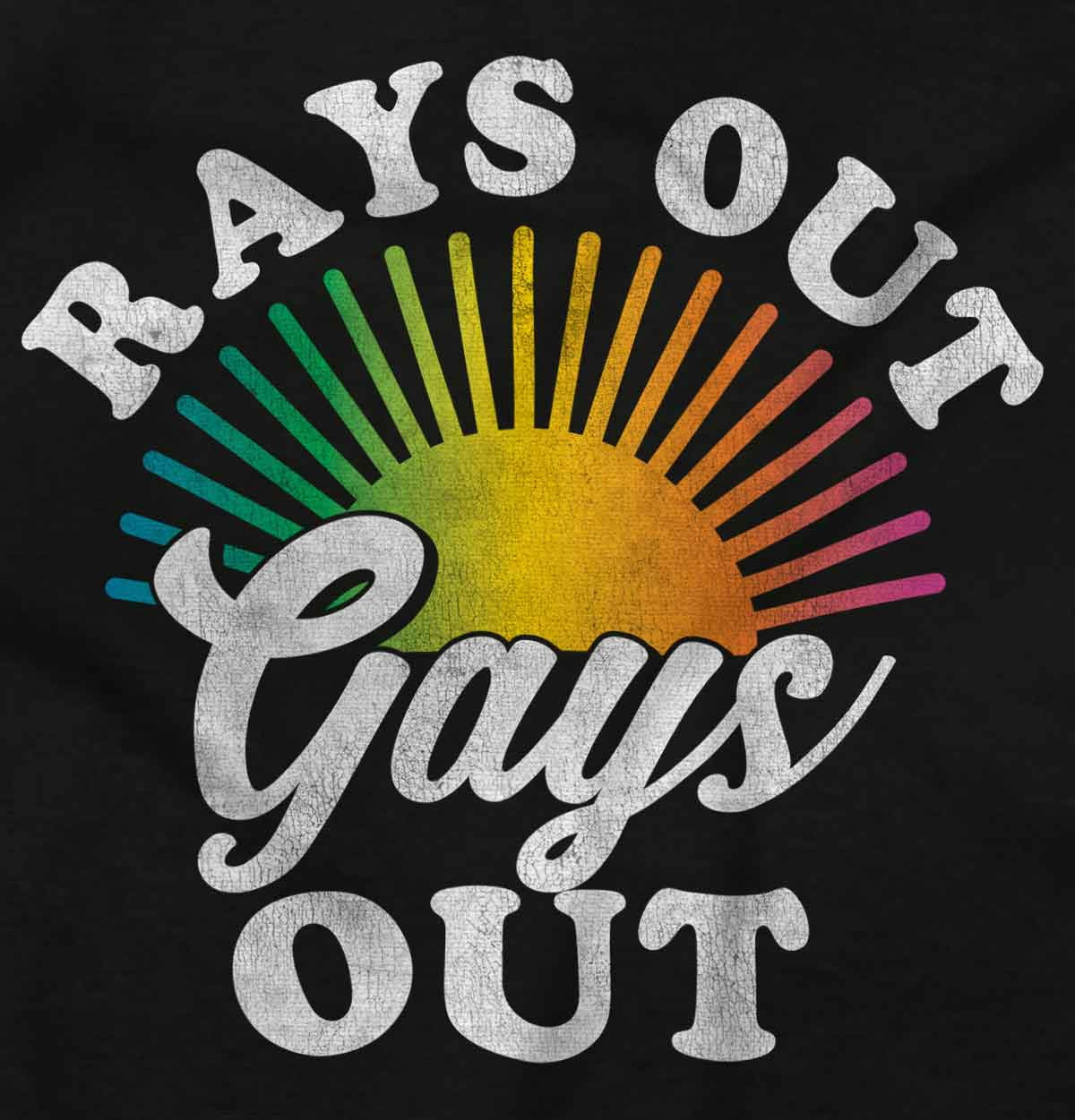 Rays Out Gays Out LGBTQ Pride Summer Hoodie Sweatshirt Women Men Brisco Brands 5X