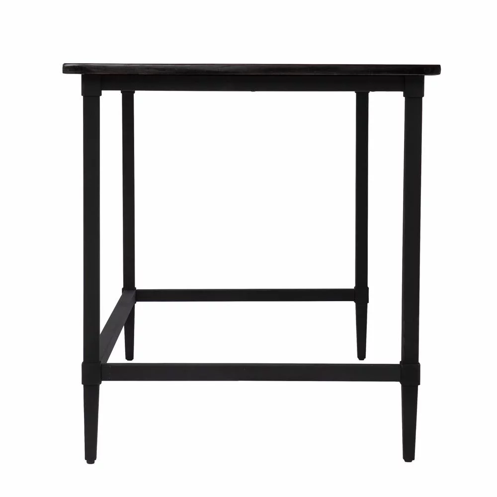 HomeRoots 402060 Natural Black Reclaimed Wood Desk