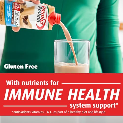 Premier Protein Protein Shake, Cafe Latte, 30g Protein, 1g Sugar, 11 fl oz Pack of 12