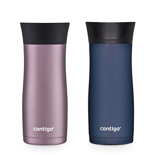 Contigo AUTOSEAL West Loop Vacuum-Insulated Stainless Steel Travel Mug with Easy-Clean Lid 20 oz Sake