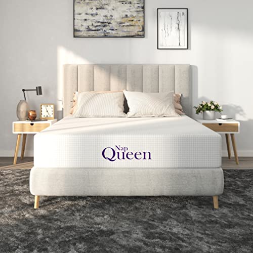 NapQueen 8 Inch Twin Size Mattress, Bamboo Charcoal Memory Foam Mattress, Bed in a Box