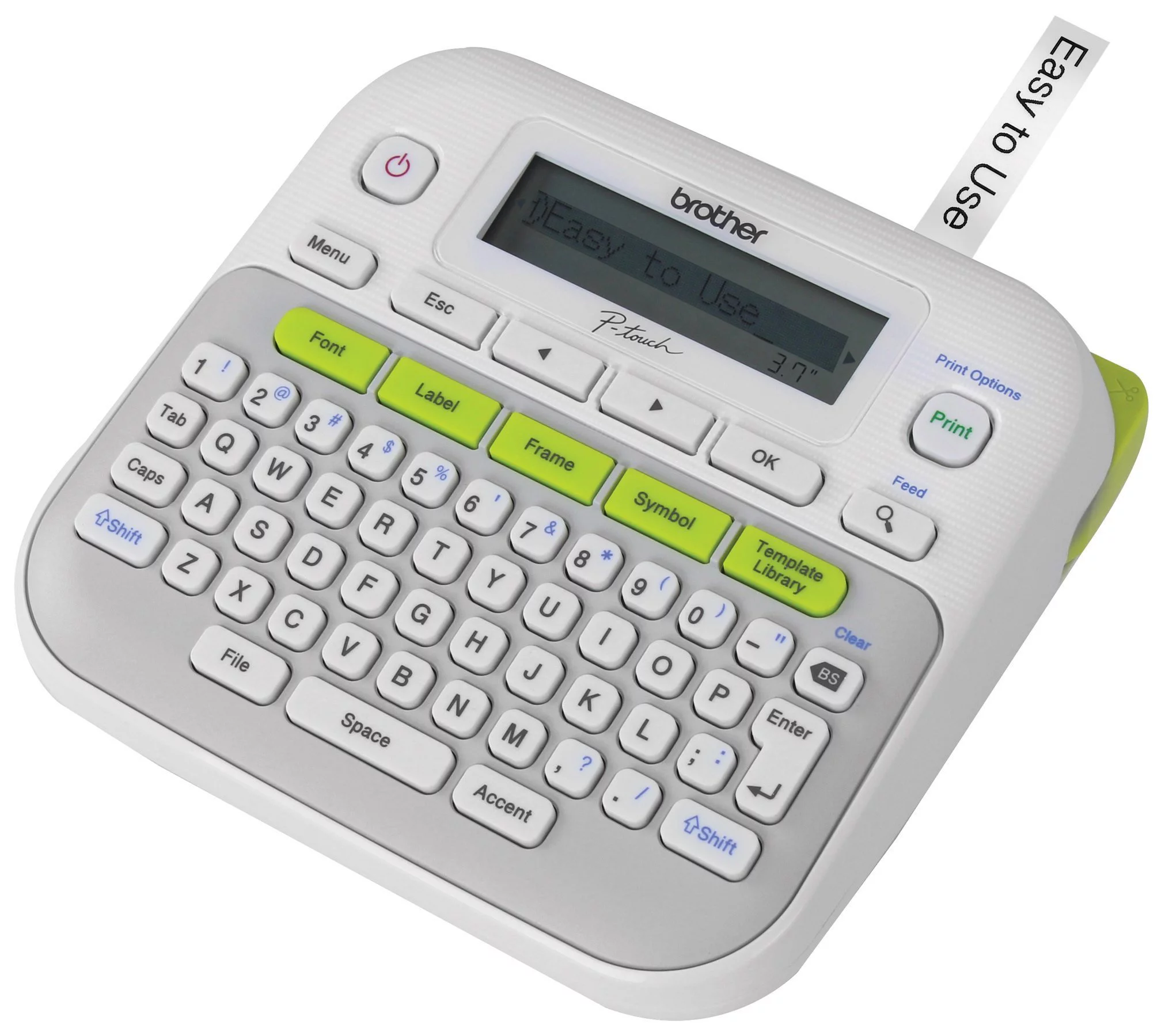 Brother P-touch, PT-D210, Easy-to-Use Label Maker, One-Touch Keys, White