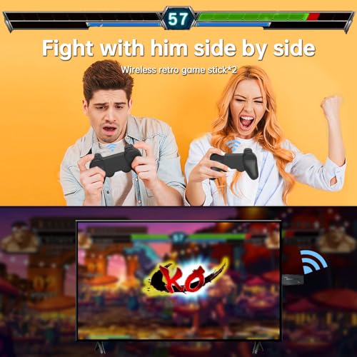 Nostalgic Time Machine.Retro Gaming Console 20000+ Games,Game Stick 4k,Video Games with Dual 2.4G Wireless Controllers,2025 Retro Game Stick.64GB