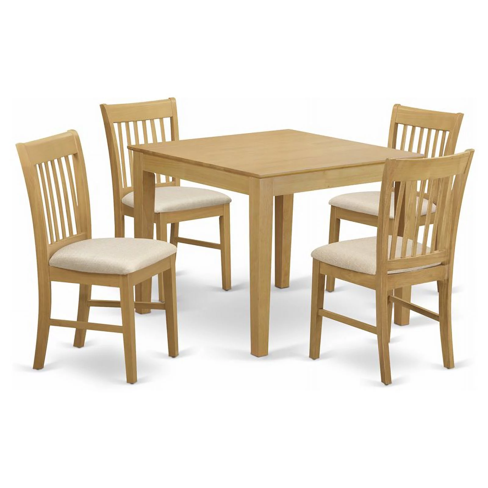 Atlin Designs 5-piece Wood Dining Table and Chairs in Oak