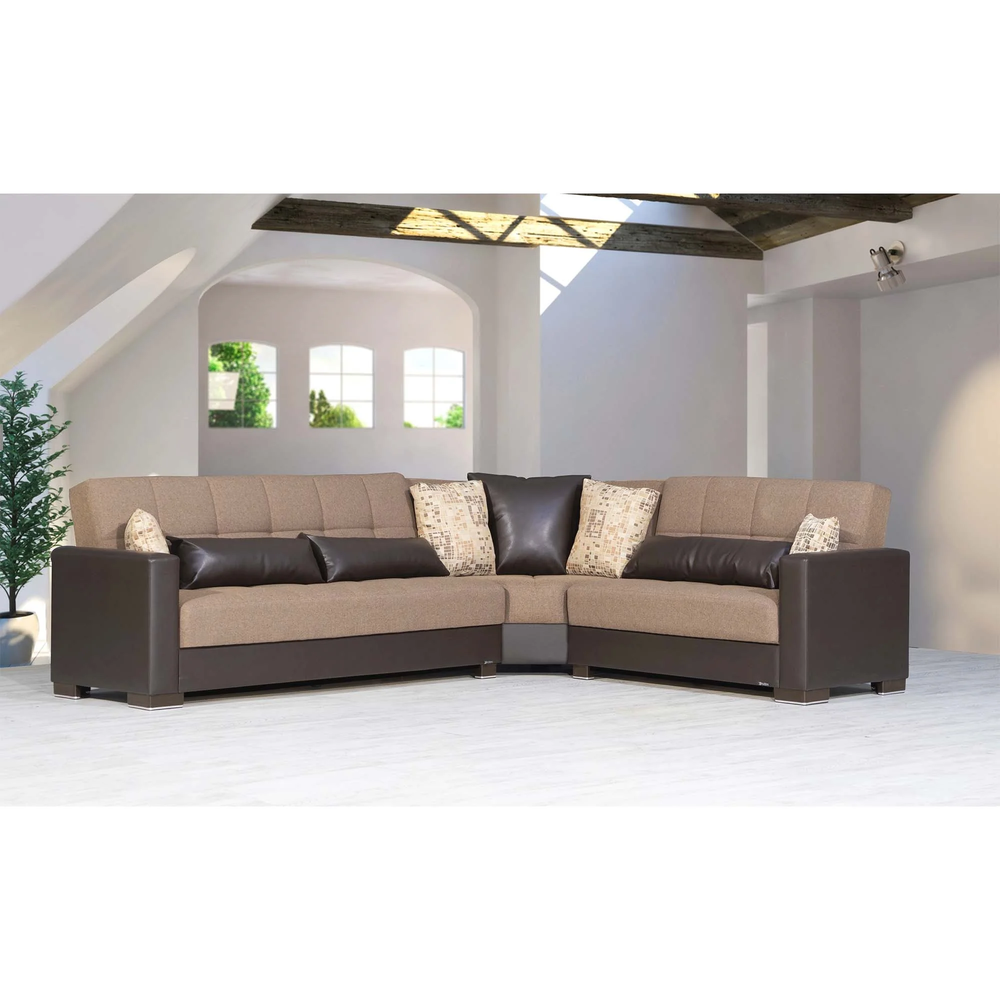 ARMADA SECTIONAL S+L+W 9 TAN/BROWN