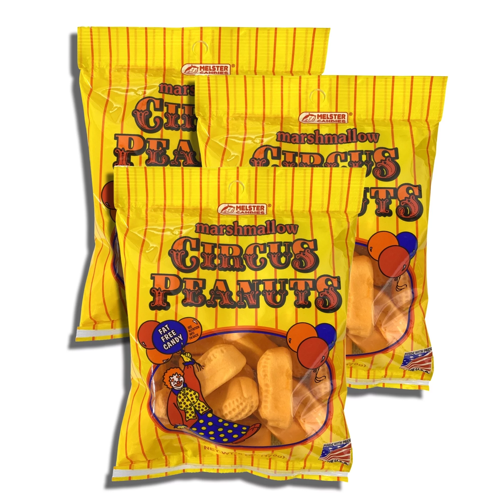 Marshmallow Circus Peanuts by Melster Bundled by Tribeca Curations | 6 Oz | Value Case Pack of 12 bags