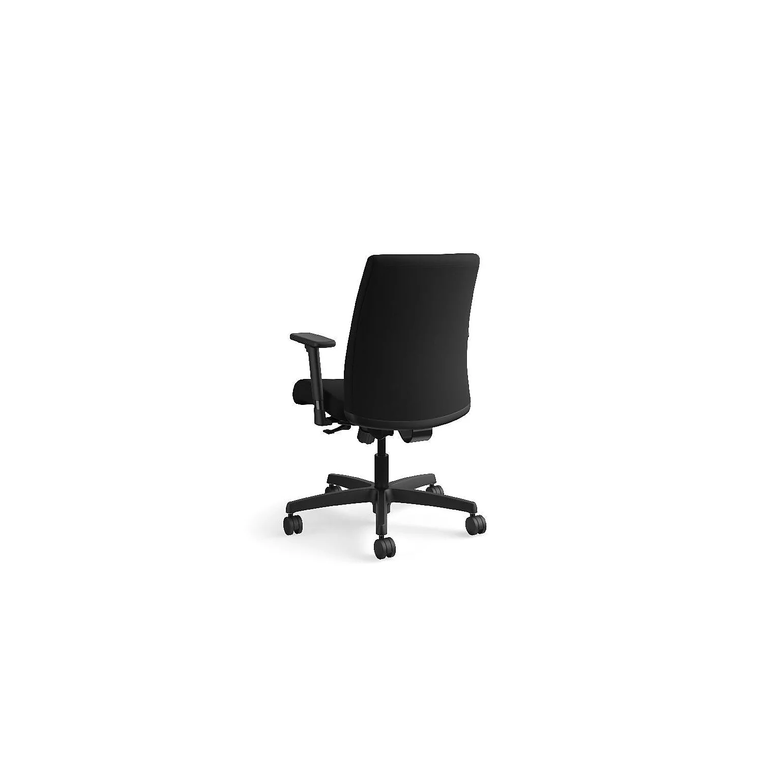 HON Ignition Series Low-Back Task Chair, Black Fabric Upholstery