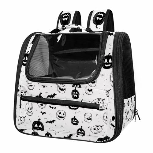 Seamless Pattern of Halloween Pet Carrier Airline Approved Pet Carrier Bag Dog Carrier for Small Medium Cats Dogs Puppies Kitten