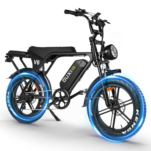 OUXI Electric Bike for Adults, Peak 500/750W/1000W, Up to 20/31 MPH, 10.4/15/30 AH Removable Battery, 16''/20