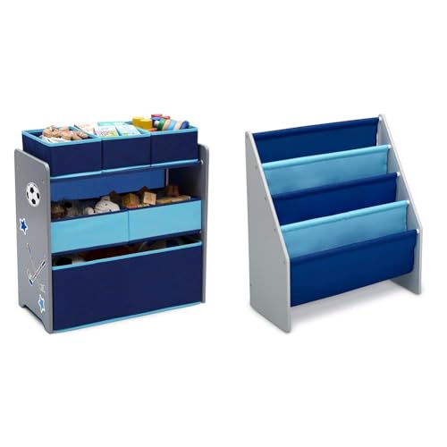 Delta Children Design and Store 6 Bin Toy Organizer, White/Pink