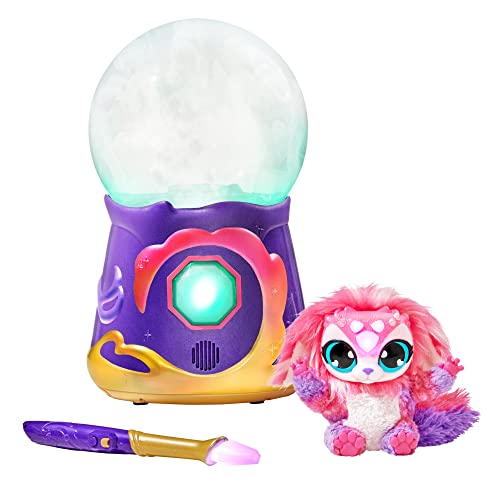 Magic Mixies Magical Misting Crystal Ball with Interactive 8 inch Blue Plush Toy and 80+ Sounds and Reactions