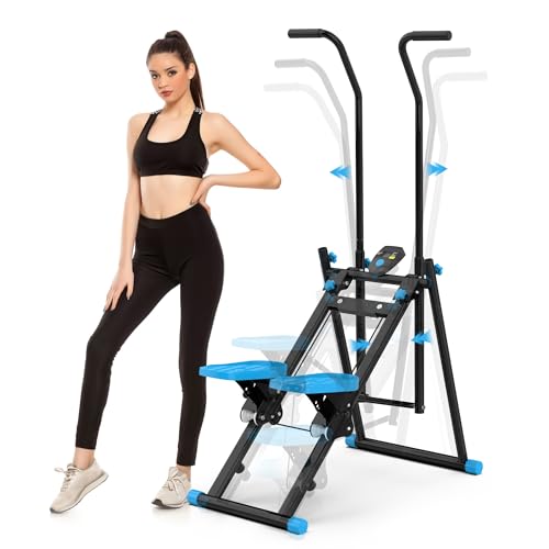 Stair Stepper for Home Gym, Vertical Stair Climber Cardio Exercise Machine for Full-Body Workout,Steppers for Exercise at Home Adjustable Handlebar & Pedals with 330LBS Loading Capacity