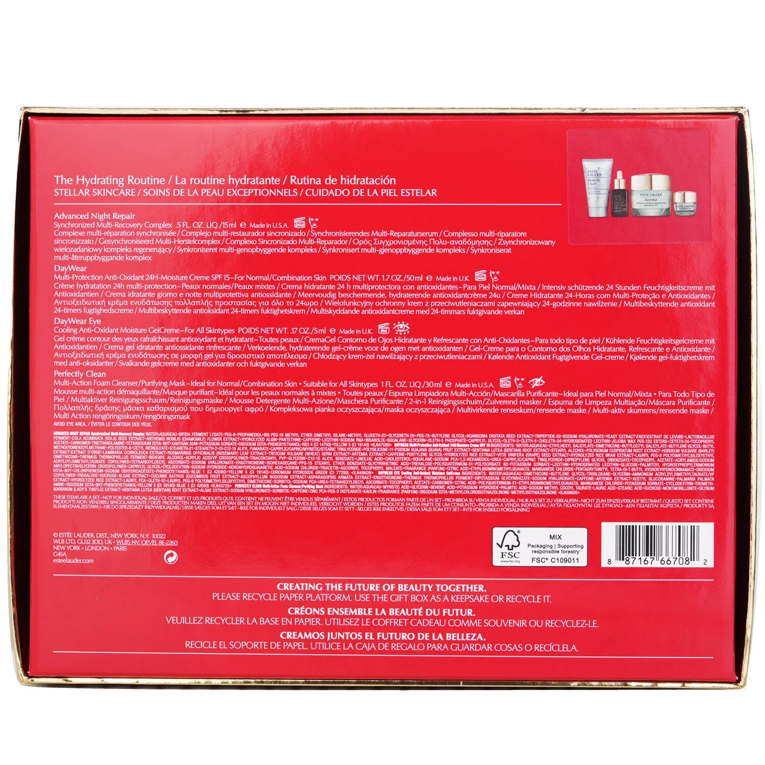 Estee Lauder The Hydrating Routine Set:  4pcs