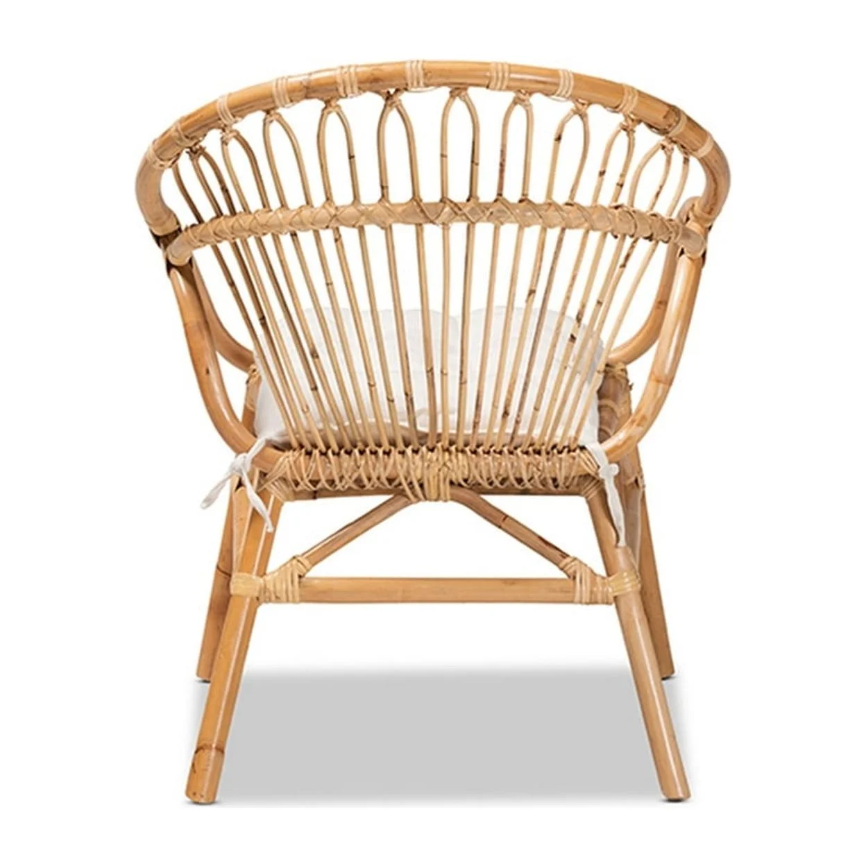 Baxton Studio Benicia Modern Bohemian Natural Brown Rattan Dining Chair