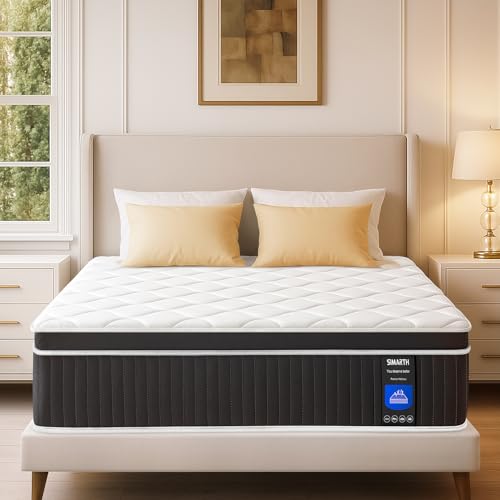 Full Size Mattress 10 Inch, Upgrade Strengthen Full Hybrid Mattresses in a Box, Memory Foam Full Mattress Made of Individually Pocketed Springs for Support and Pressure Relief, Medium Firm