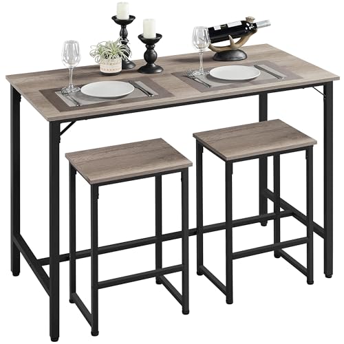 Yaheetech 3 Piece Dining Table Set, 47.5