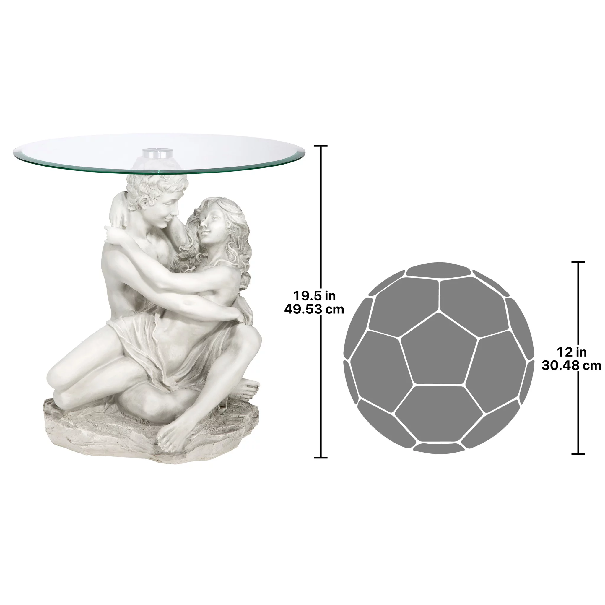 Design Toscano In the Arms of Romance Occasional Table