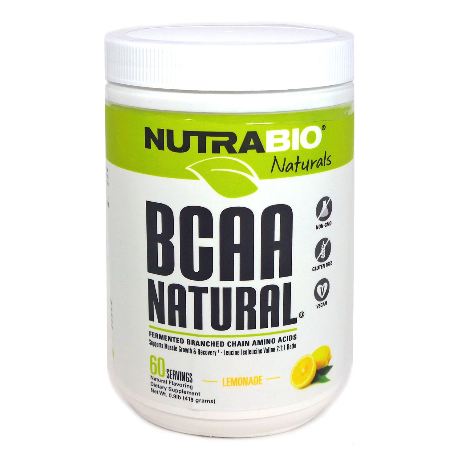 BCAA Natural lemonade  by NutraBio - 60 Servings