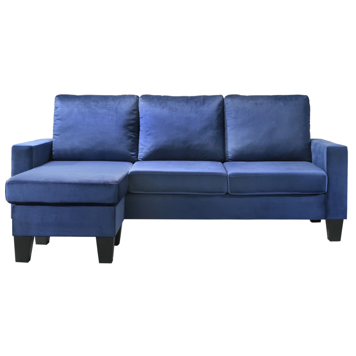 Passion Furniture Home Indoor Cushioned Tufted Couch Modern Conversation Furniture Jessica 77 in. W Flared Arm Velvet L