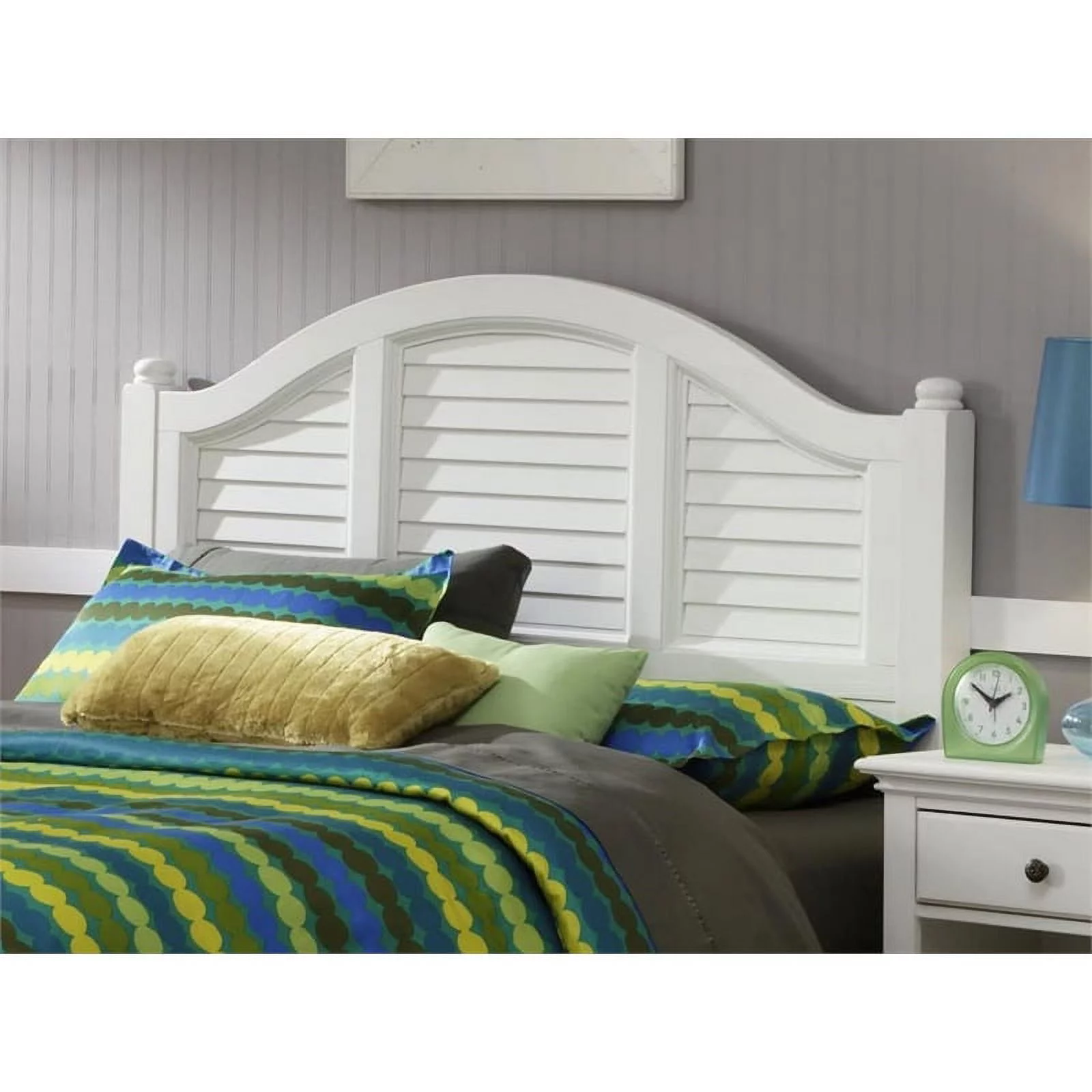 Homestyles Bermuda Wood Queen Headboard in Off White