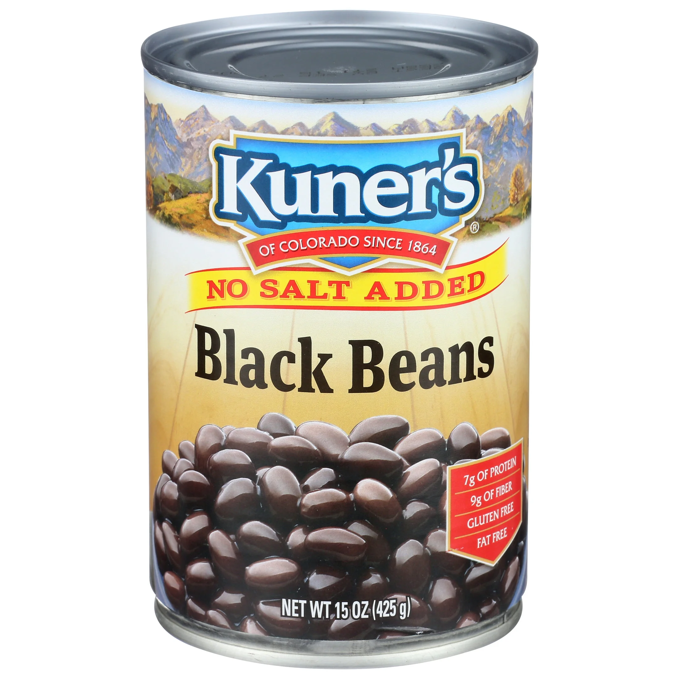 Kuner's Black Beans No Salt Added 15 oz. Can