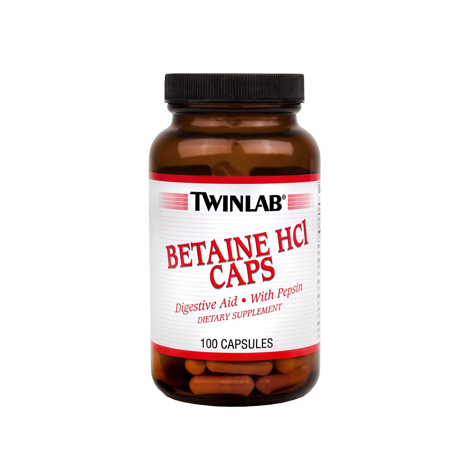 Twinlab Betaine HCl Capsules, 100 Ct