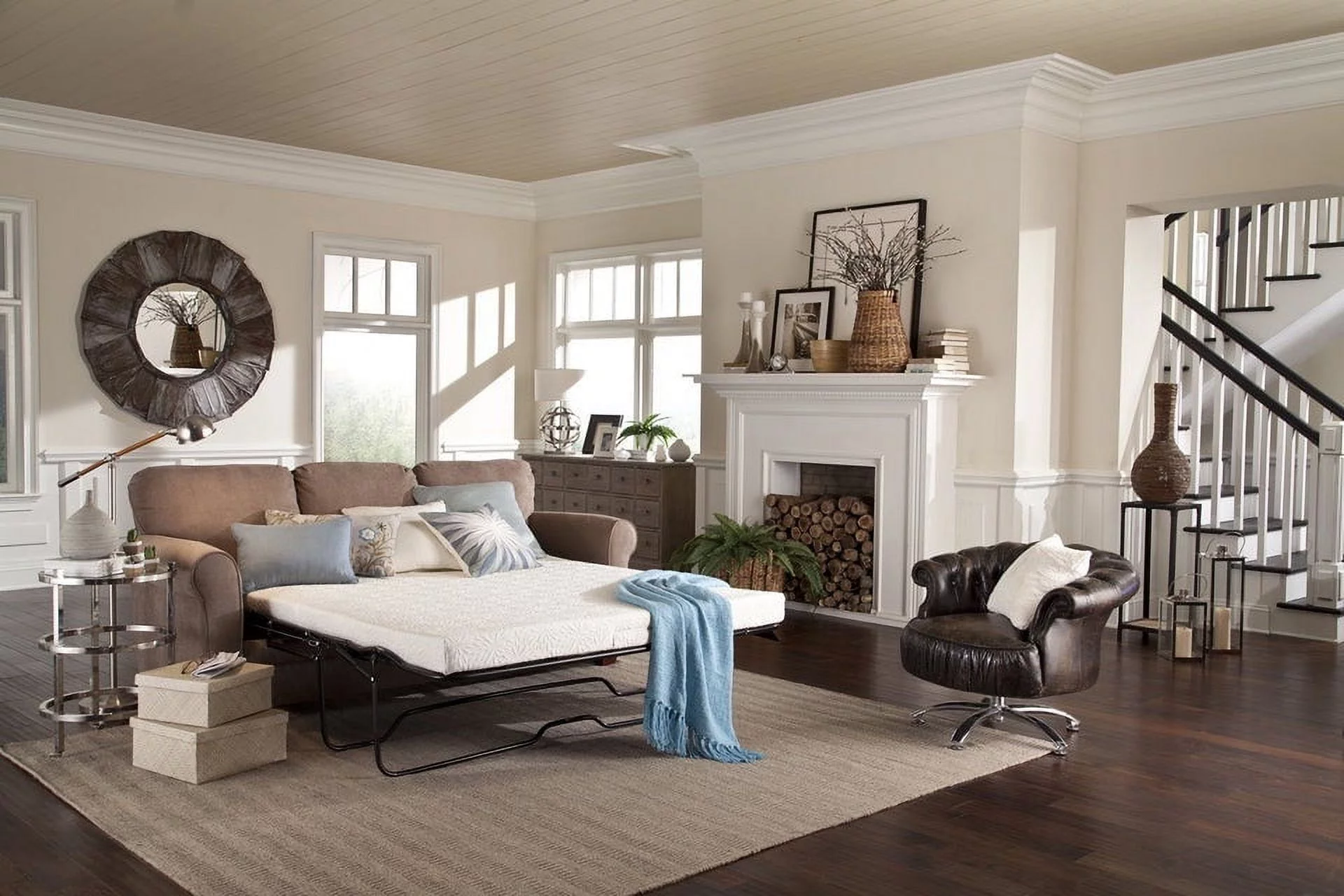 PlushBeds Cooling Sleeper Sofa Mattress with Gel Memory Foam - Twin