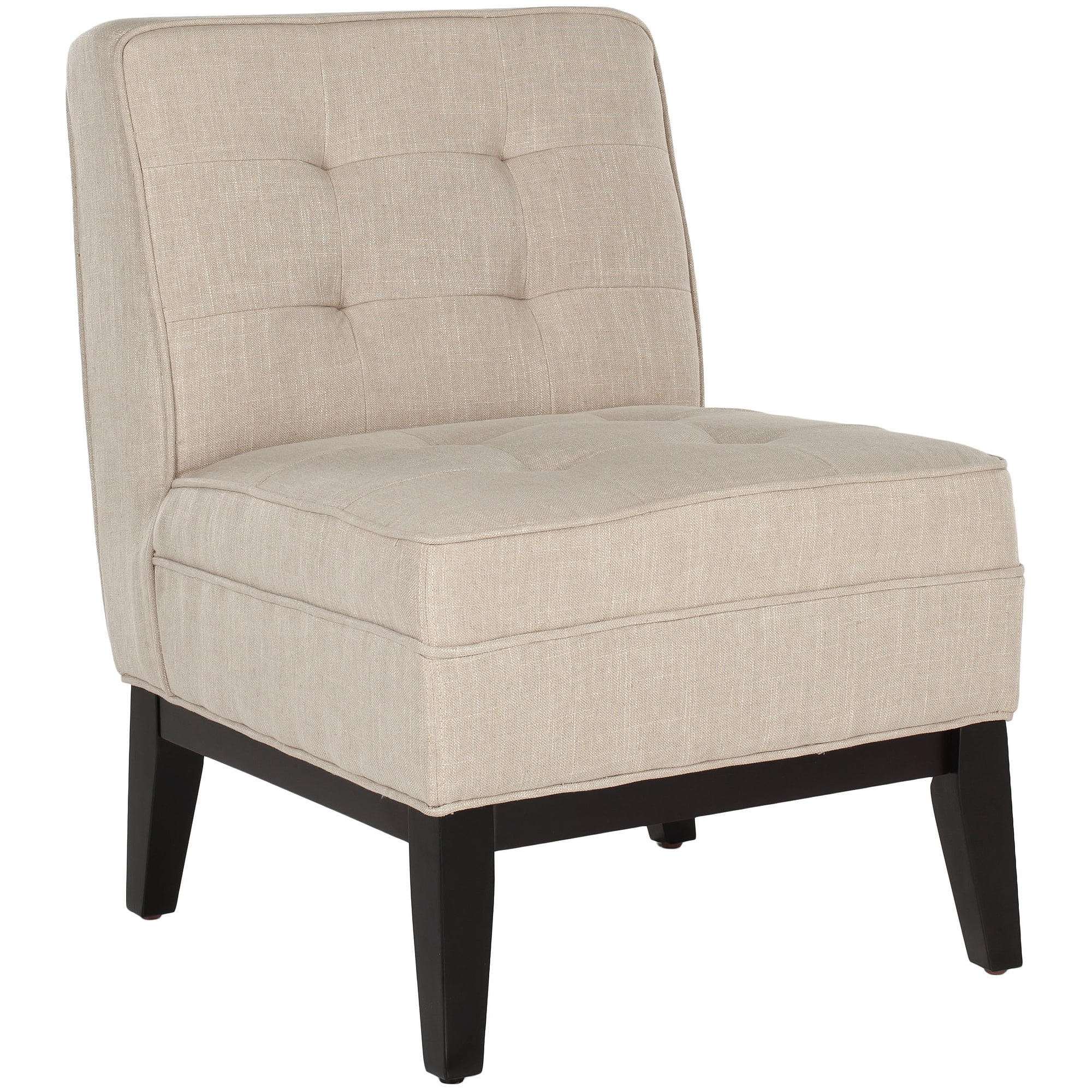 SAFAVIEH Angel Classic Farmhouse Armless Club Chair, Beige Linen