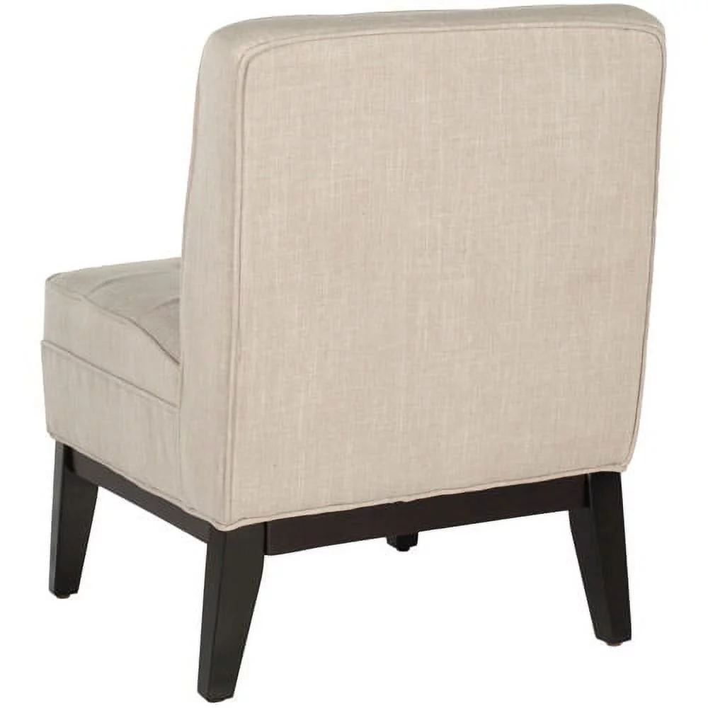 SAFAVIEH Angel Classic Farmhouse Armless Club Chair, Beige Linen
