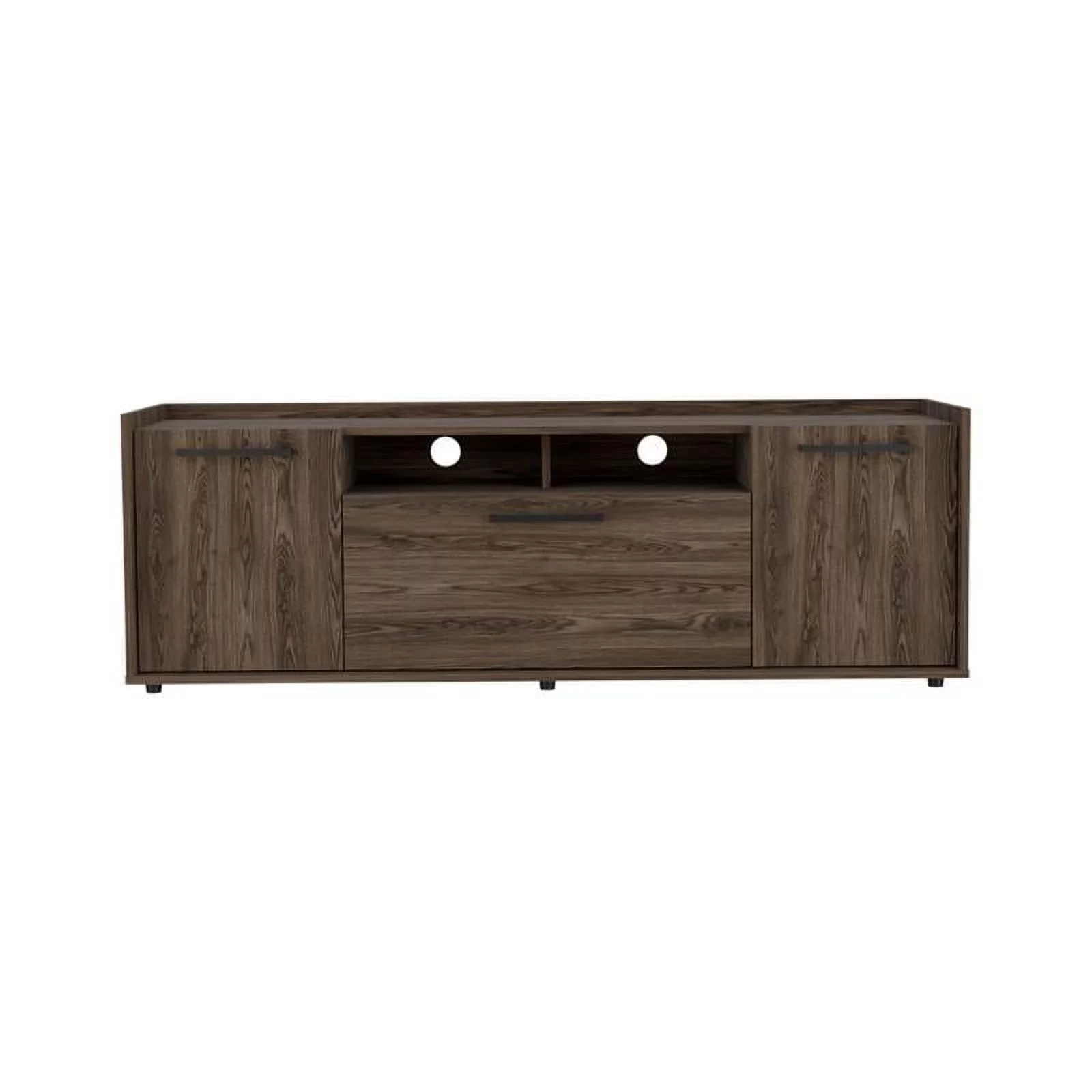 Home Square 2-Piece Set with Lyon Coffee Table & TV Stand in Dark Walnut