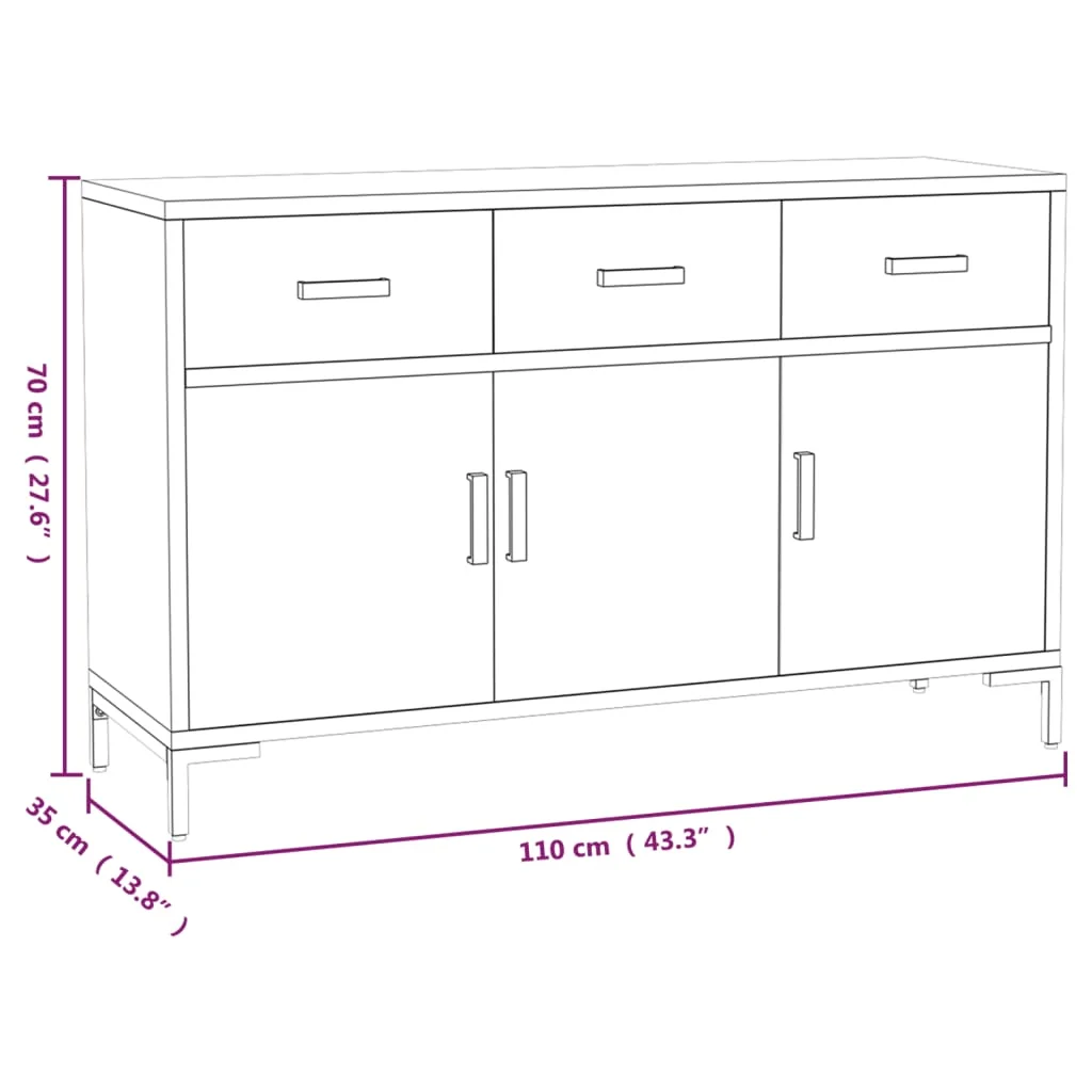 Sideboard Black 43.3