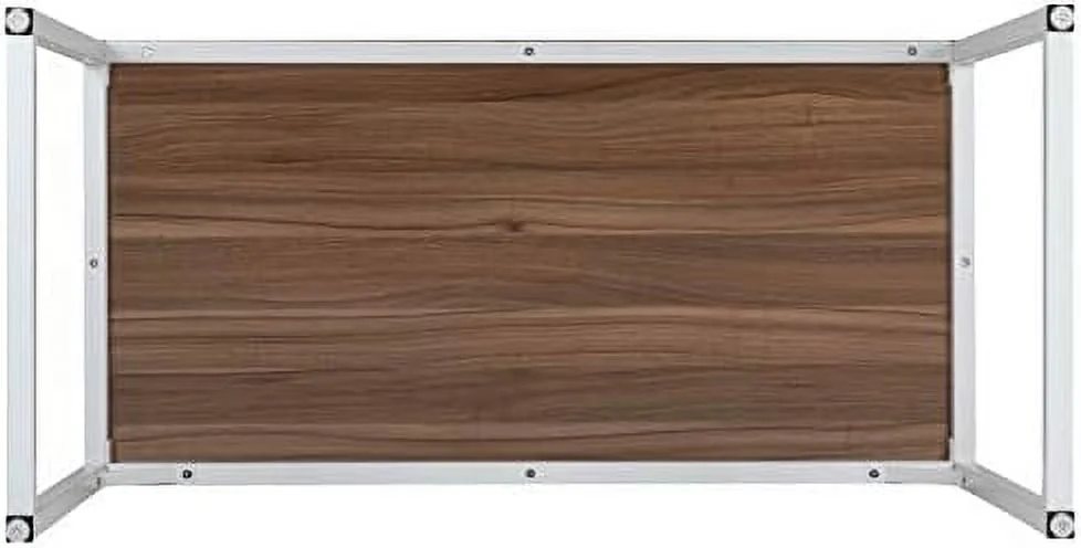 Industrial  Desk-47 L Commercial Grade  Office Desk-Mahogany/Black