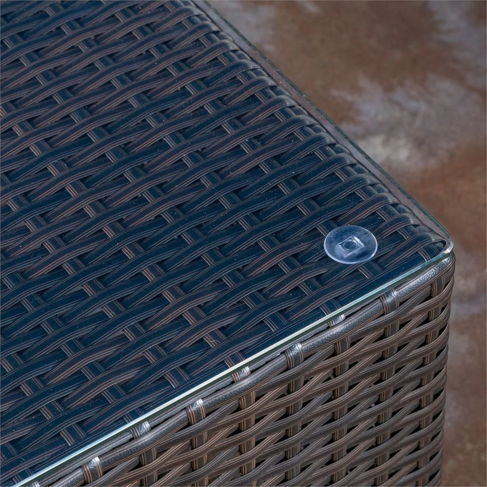 Santa Rosa Multibrown Wicker 5 Seater Sectional Sofa Set with Beige Cushions