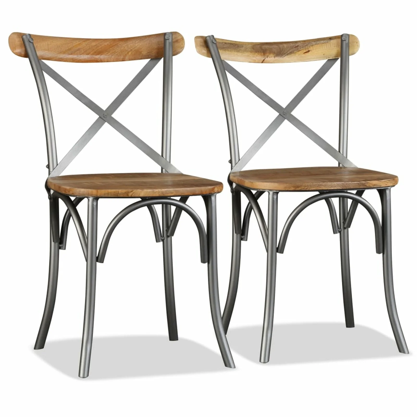 Tomshoo Dining Chairs 2 pcs Solid Mango Wood