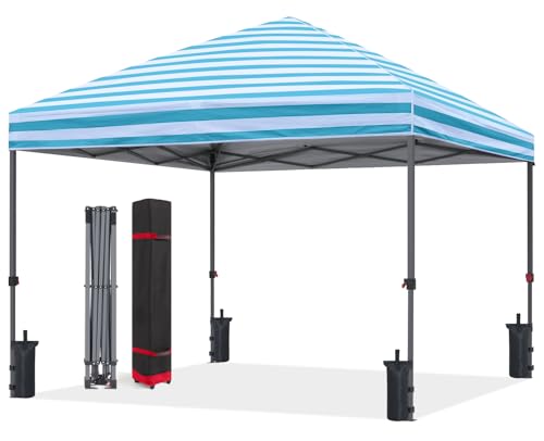 ABCCANOPY Pop Up Canopy - Outdoor Patio Portable Canopy Tent Heavy Duty for Backyard and Deck with 4 Sandbags(White, 10x10)