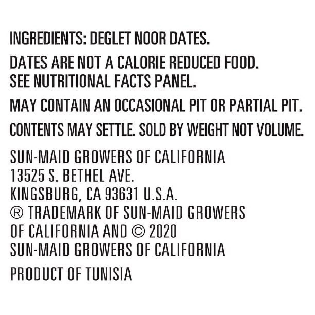 Sun-Maid, Deglet Noor Pitted Dried Dates, 8 oz Pack of 3
