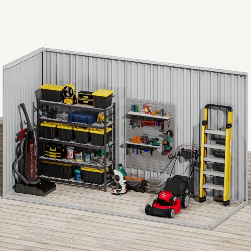 DWVO 6x4ft Storage Shed for Outdoors, Metal Sturdy Weatherproof Tool Locker with Secure Door and Ventilation for Equipment, Mowers, Bikes, Outdoor Spaces, Dark Gray