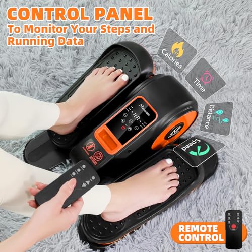 ANCHEER Under Desk Elliptical Machine, Ellipse Leg Exerciser for Seniors with 12 Adjustable Speeds, Quiet & Portable Electric Seated Pedal Exerciser with Remote Control