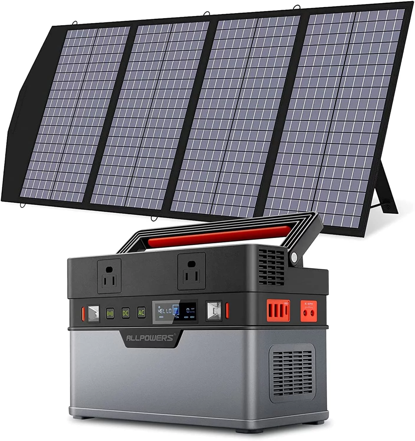 ALLPOWERS S700 Solar Generator Kit, 700W 606Wh Portable Power Station with SP029 140W Foldable Solar Panel for Camping, CAPA, Home Backup [Shipping Separately]