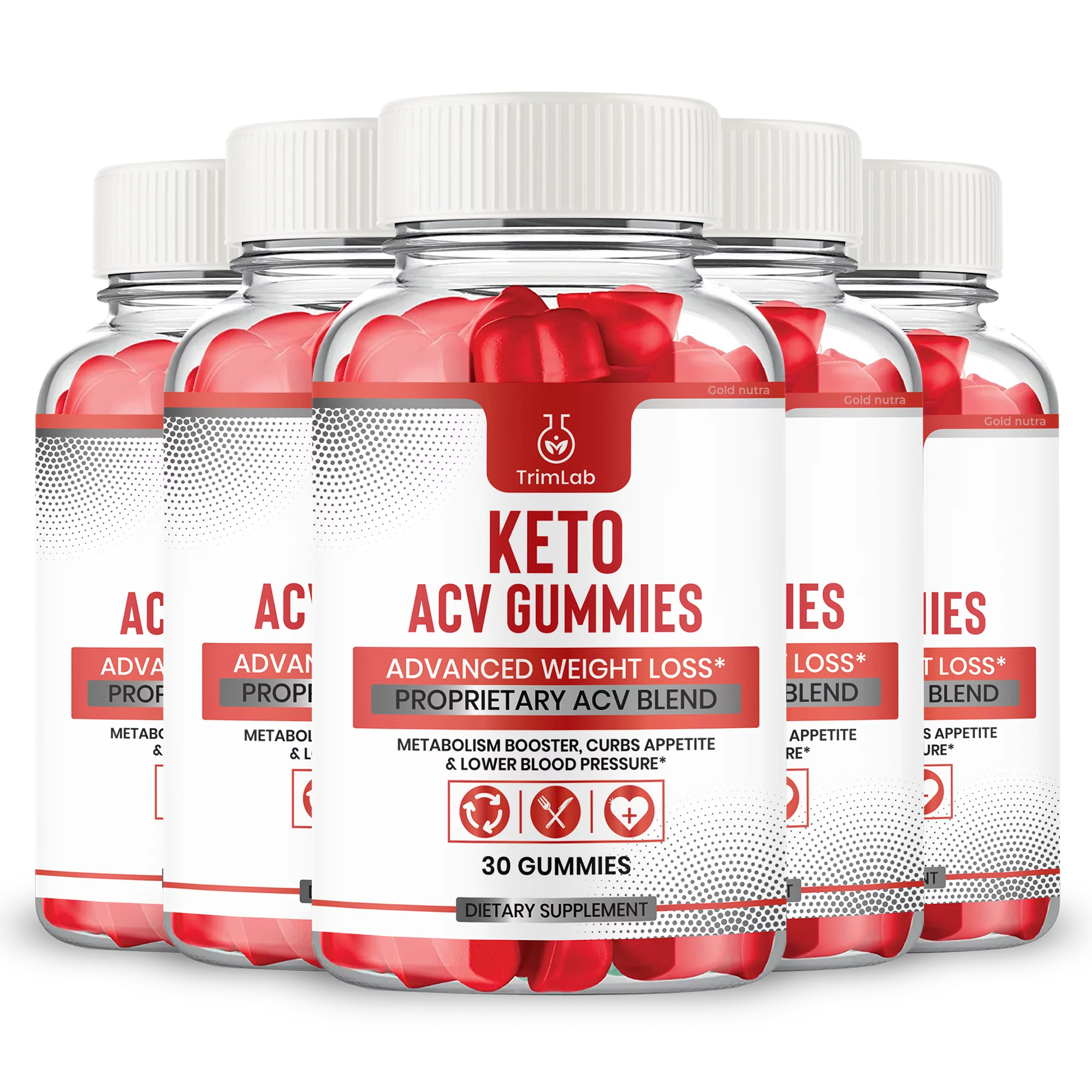 Trim Lab Keto Gummies, Weight Loss Supplement, Powerful Formula, Maximum Strength (5 Pack)