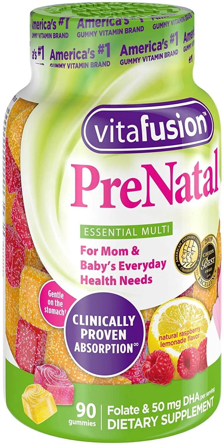 Vitafusion Prenatal Gummy Chews, 90 CT (Pack of 3)