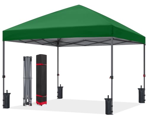 ABCCANOPY Pop Up Canopy - Outdoor Patio Portable Canopy Tent Heavy Duty for Backyard and Deck with 4 Sandbags(White, 10x10)