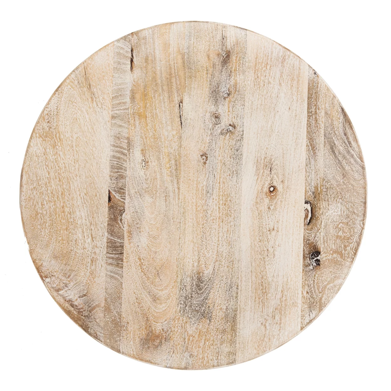 SAFAVIEH Axel Tripod Mid-Century Round Pub Table, Grey Wash/Black