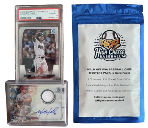 Baseball Walk Off Mystery Pack - 2 Cards, 1 PSA Graded & 1 Autograph/Relic Ungraded
