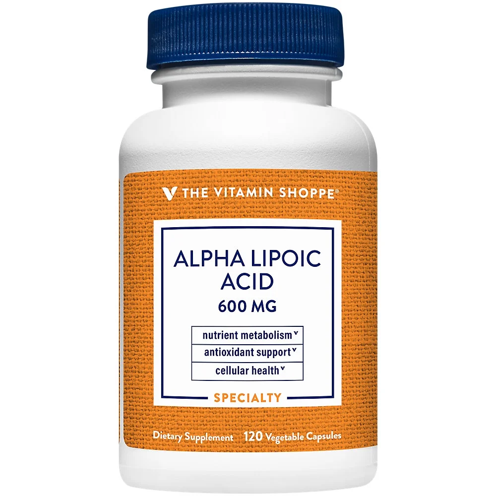 Alpha Lipoic Acid 600mg, Natural Antioxidant Formula to Support Glucose Metabolism & Promotes Healthy Blood Sugar (120 Capsules) by The Vitamin Shoppe