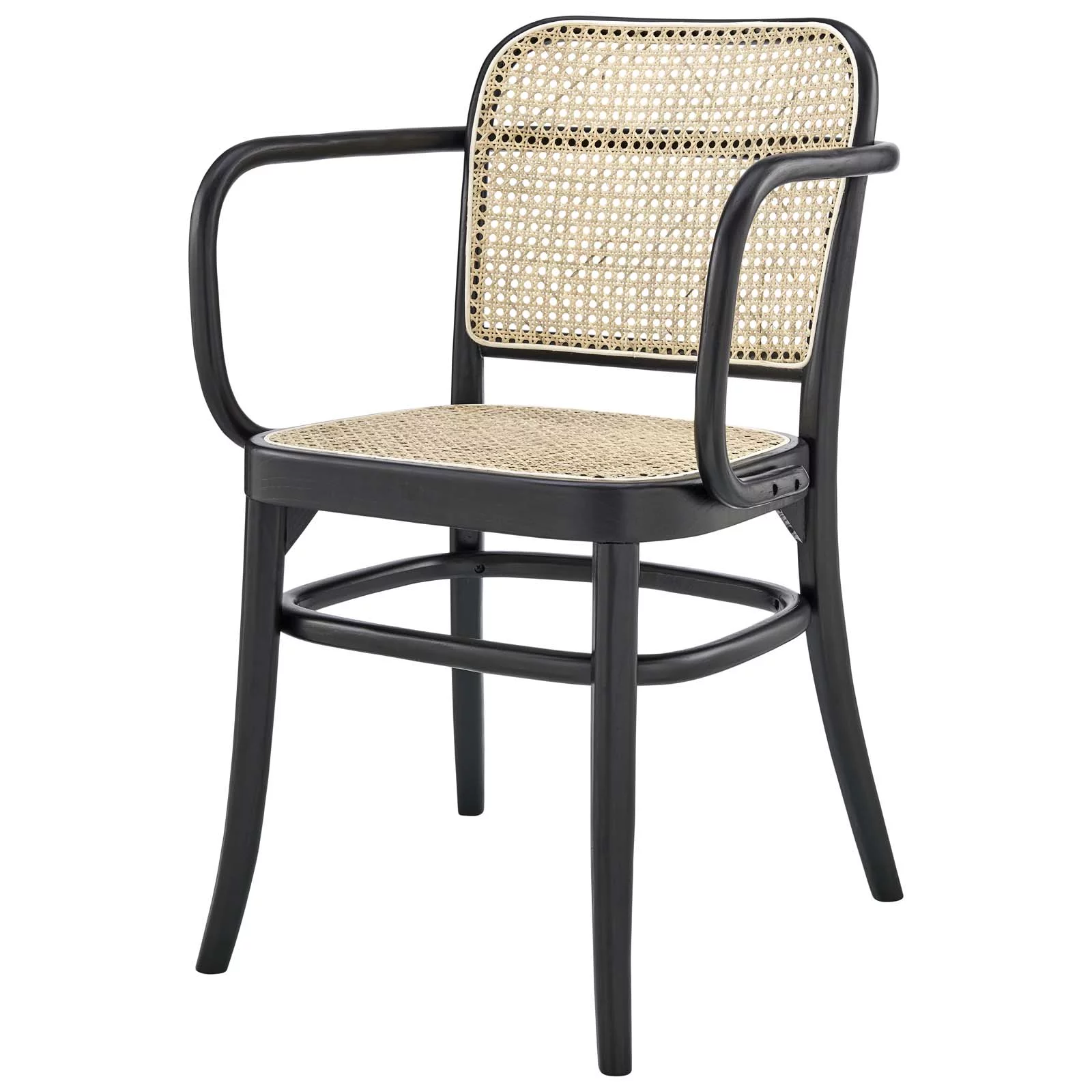 Side Dining Chair, Black, Wood, Modern Contemporary Farmhouse Coastal, Kitchen Room Cafe Bistro Restaurant Hospitality