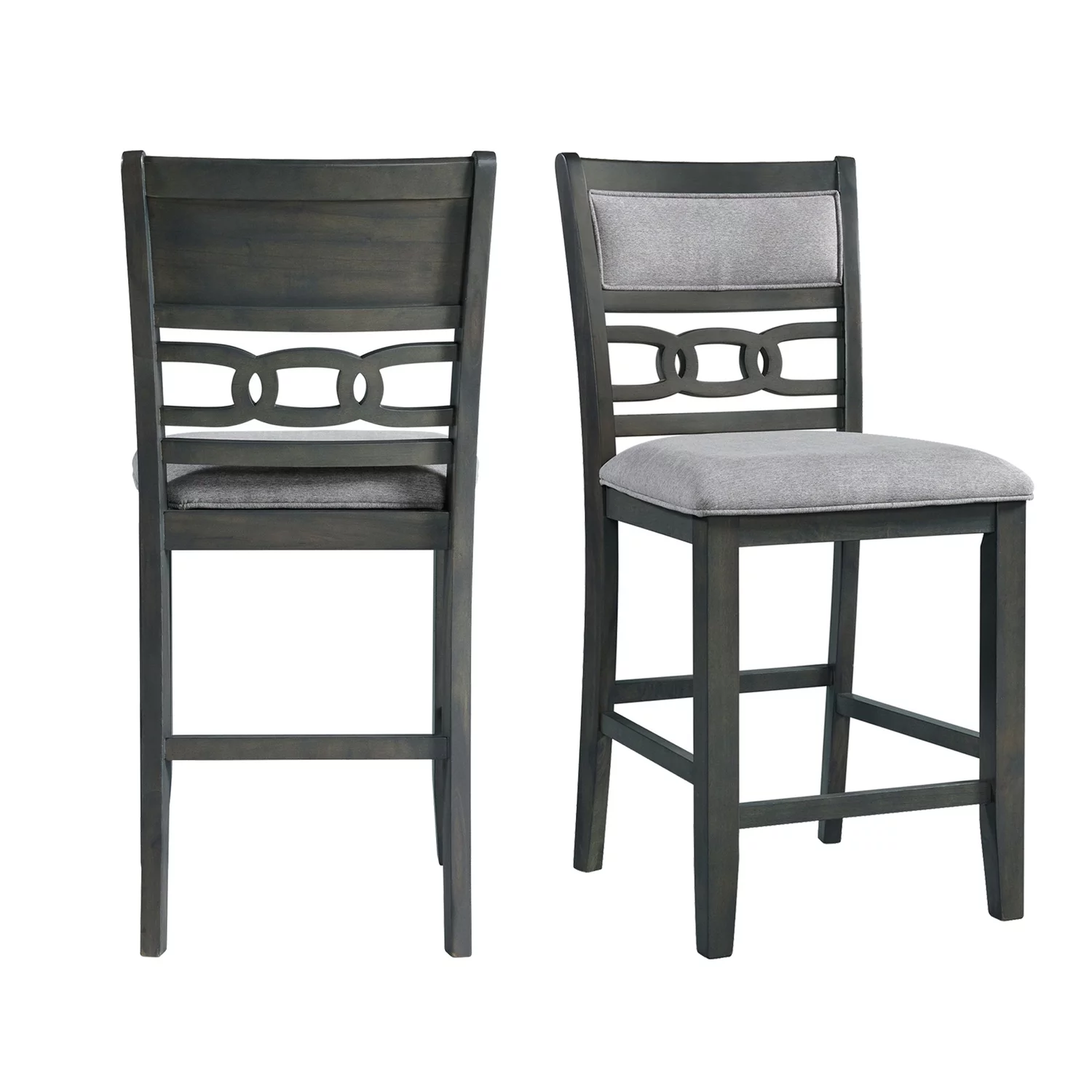 Picket House Furnishings Taylor Counter Height Side Chair Set in Gray