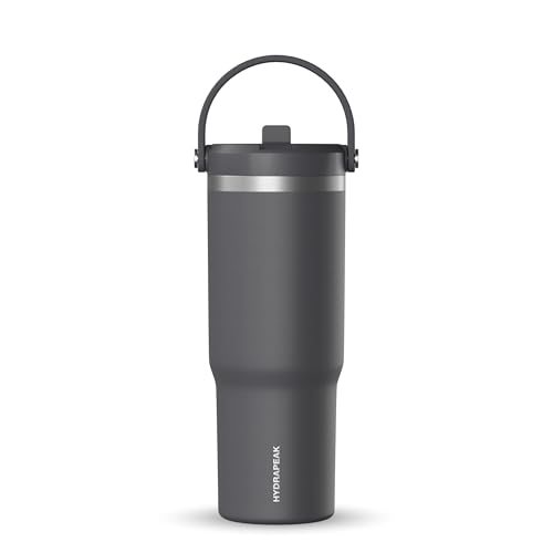 Hydrapeak Nomad 24 oz Tumbler with Handle and Straw Lid, Leakproof, Double Insulated, 24oz Cup Stainless Steel (Blush)